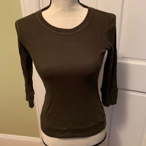 Theory waffle 3/4 sleeve shirt.